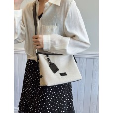 Striped Canvas Hobo Bag – Casual Everyday Tote