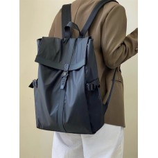 Black Leather Backpack for Men